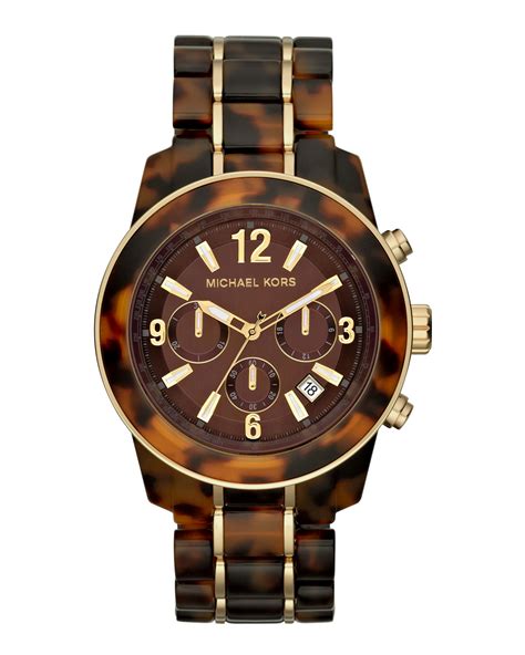 michael kors watch tortoise